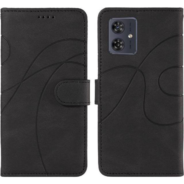 (Black) Flip Case Compatible with Motorola Moto G54 5 Pack