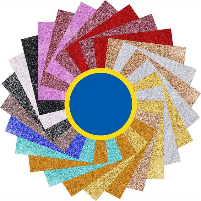 Glitter Heat Transfer Vinyl, 26 Sheets 12X10Inch HTV Vinyl , Iron on Vinyl Bundle for DIY T-Shirt ,Of Heat Press Vinyl