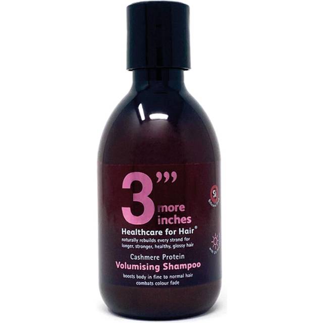 3'''More Inches Cashmere Protein Volumising Shampoo 250ml - Fine, Thin Hair Treatment - For Thicker, Fuller & Root Lifting Results - Coconut Oil,