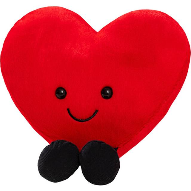 (18CM, one size) Jellycats Amuseables Red Heart Doll 18-30cm Soft Plush Toy Valentine Love Gift
