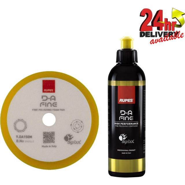 Rupes BigFoot DA Fine Compound Polish Gel 250ml with Fine Foam Pad 9.DA180M