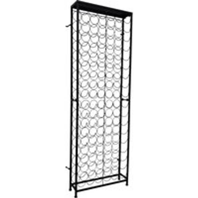 Wine Rack for 108 Bottles Metal - Black - One Size