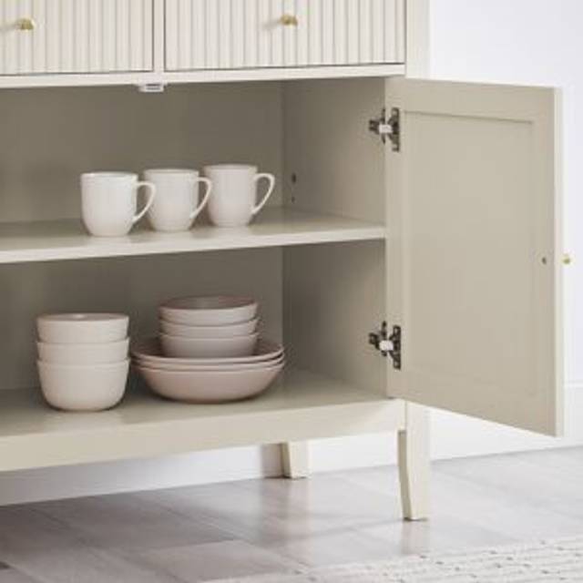 Melody Maison - Taupe Two Door Two Drawer Sideboard - Hales Taupe Range