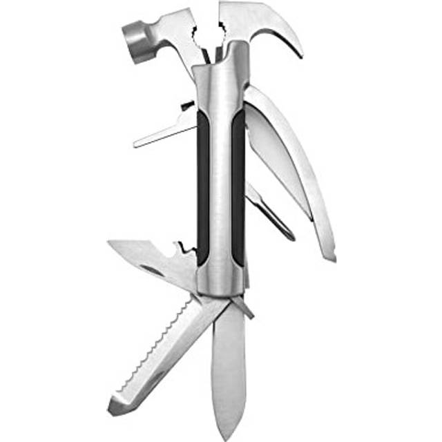 QWORK All in One Hammer Multitool, Multi Tool Gadgets, Camping Accessories, Gift for Birthday Christmas Fathers Day