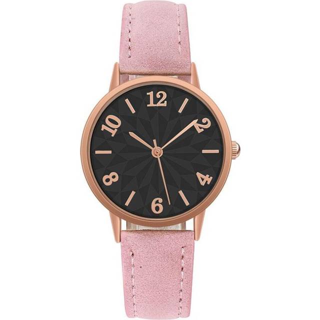 (pink) Trendy Unisex New Fashion Casual Women Dress Wristwatches Leather Belt Watches Ins Watch Women Watch Ladies' Quartz Clock Simple Frosted - Pink