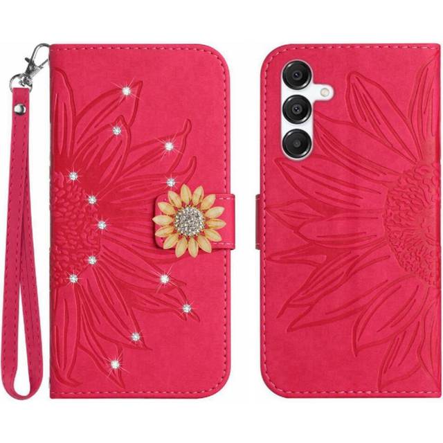 (rose red ) Samsung Galaxy A26 5g Leather Wallet Case