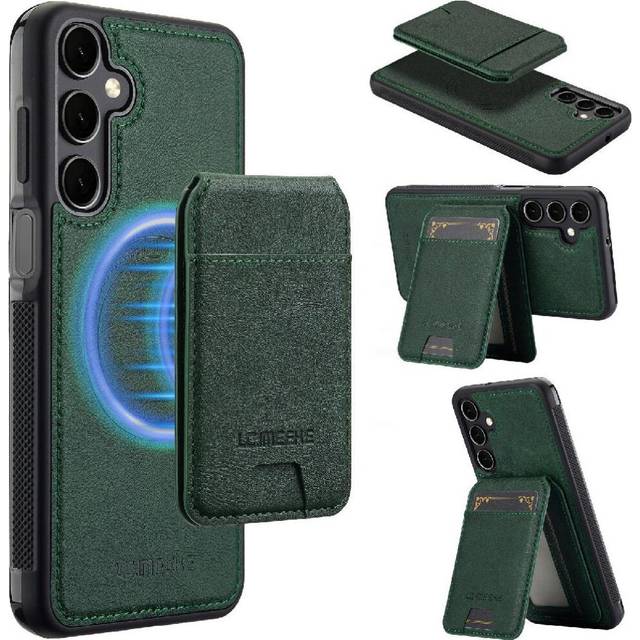 (Green) Case for Samsung Galaxy A55 5g Slot Photo Frame Wallet Case Rfid Shielding 2 In 1 Detachable