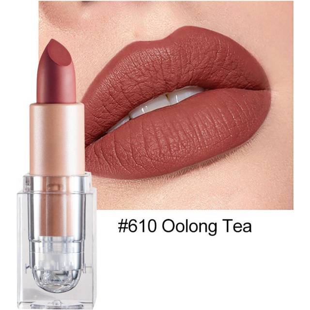 Handaiyan 12 Colors Matte Waterproof Velvet Nude Lipstick Sexy Red Brown Pigments Makeup Long Lasting Profissional 610