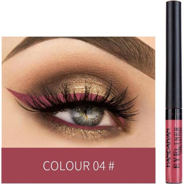 Multi-colored Eyeliner Marker Pen Makeup Waterproof Liquid Eye Liner Pencil Brown White Bright Colors Long-lasting 4