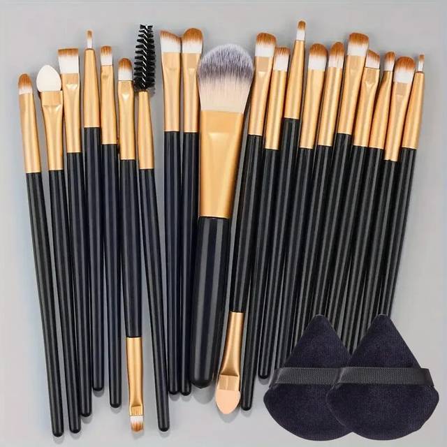 (20PCS-BG-PFF) Makeup Brush Set Eyeliner Brush Blending+Free Gift