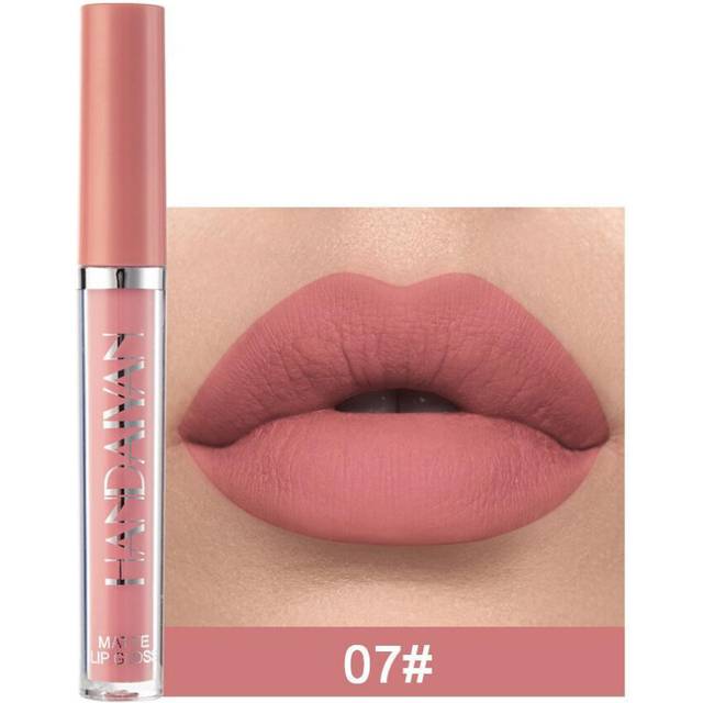 Handaiyan 12 Colors Matt Lip Gloss Longlasting Red Nude Lipstick Liquid matte Waterproof Lipgloss Makeup 07