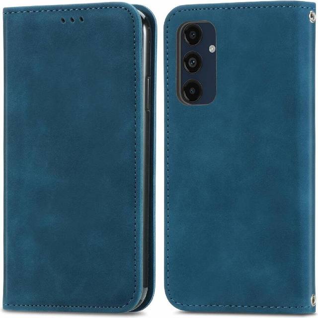 (Blue) Flip Case Compatible with Samsung Galaxy A16 5g Leather Case Simple Business Flip Cover Shockproof Wallet