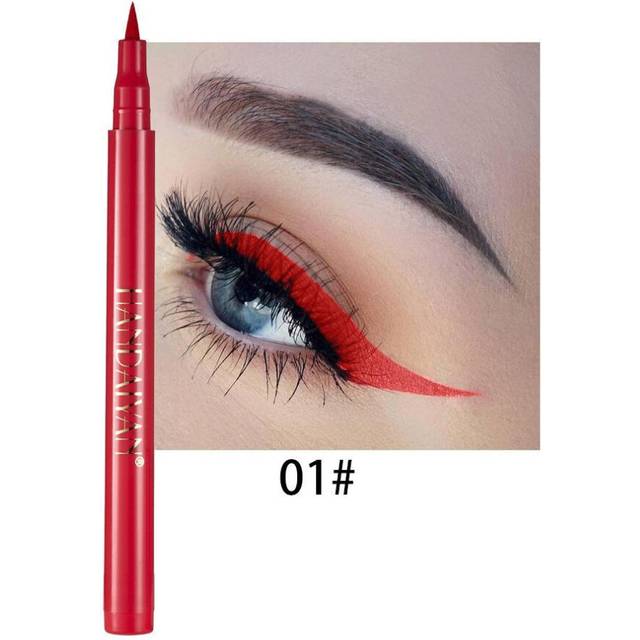 Handaiyan 12 Color Waterproof Eyeliner Gel Pencil Colorful White Yellow Blue Brown Eye Liner Pen Long-lasting Makeup 01