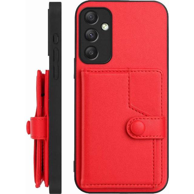 (Red) Samsung Galaxy A34 Protective Case With Kickstand