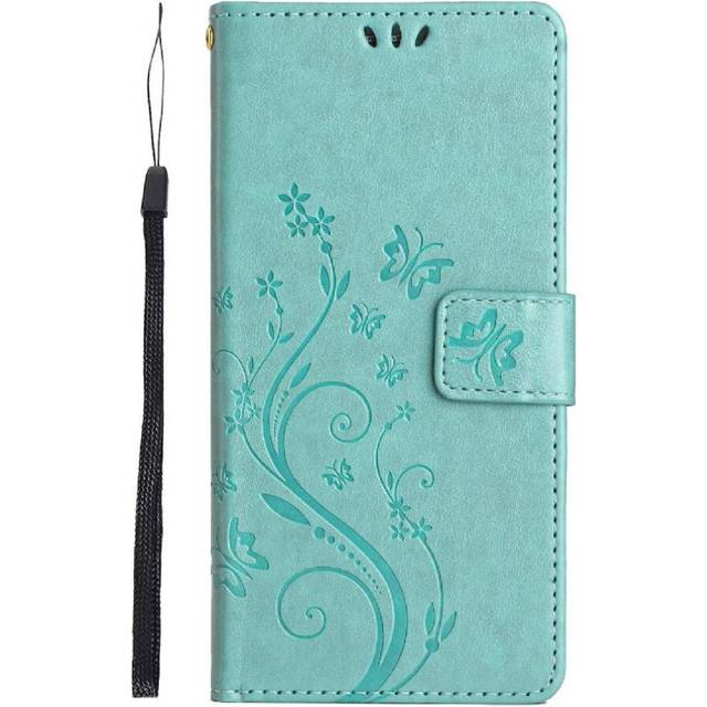 (Green) Filp Case for Motorola Moto G05 Pu Leather Card Holder Wrist Strap Kickstand Magnetic Closure