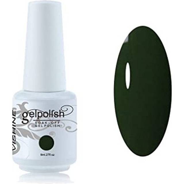 Vishine 8ml Gelpolish UV LED Soak Off Varnish Color Gel Nail Polish Manicure Salon Army Green #1436