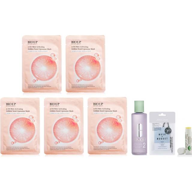 Clinique - Revitalizing Skincare Essentials Set:Clarifying Lotion 2 +JM Lip Calm-Peppermint+NB BIO UP a-GG Skin Mask +JB Air Refreshener - 8PCS