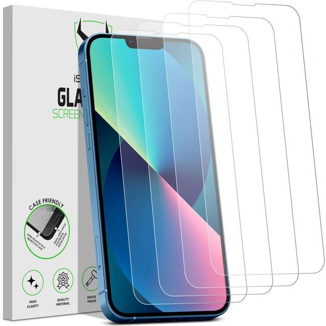 iSOUL Screen Protector Compatible With iPhone 13 Mini 5.4 Inch, iSOUL Tempered Glass HD Film, 4-Pack