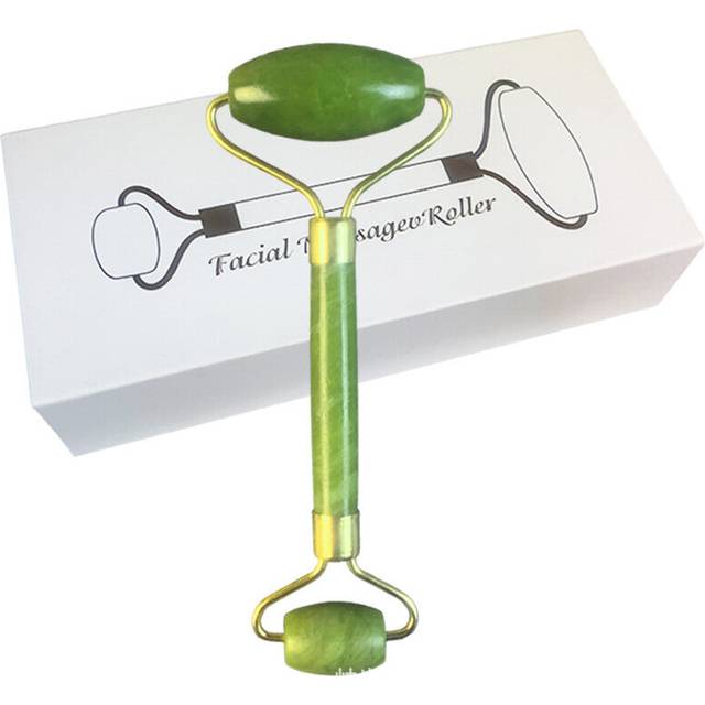 (a-Single roller) Jade Beauty Device Gua Sha Alloy Flower Stand Double-head Silent Roller Massager Beauty Device
