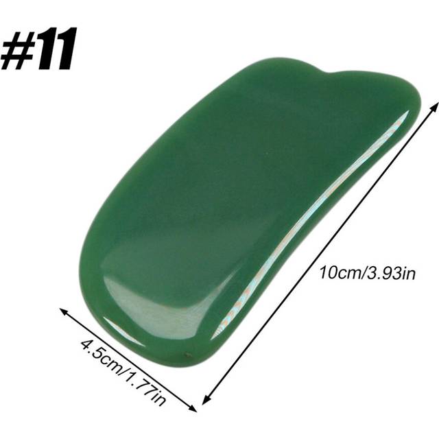 (a-11) 1Pcs Natural Jade Face Massager Gua Sha Stone Face Guasha Masaje Facial Board Acupoint Eye Care SPA Massager Tool massage visage