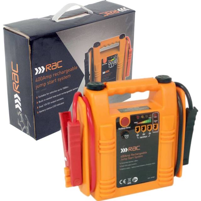 RAC 400 Amp Rechargeable Jump Start System HP082 - For Car Batteries up to 1500cc Petrol or 1200cc Diesel