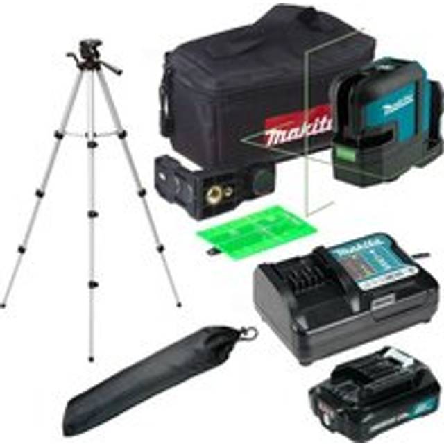 SK105GDZ 12v Green Self Leveling Cross Line Laser Level Battery + Tripod - Makita
