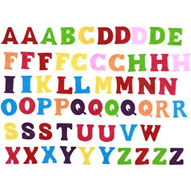 50pcs Felt Alphabet Letters Non-woven ABCs for DIY Craft Decoration (Mixed Color and Letters)
