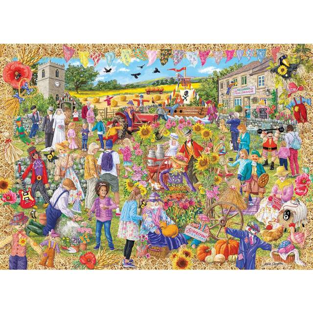 Gibsons Scarecrow Festival 1000 Piece Puzzle In Multi