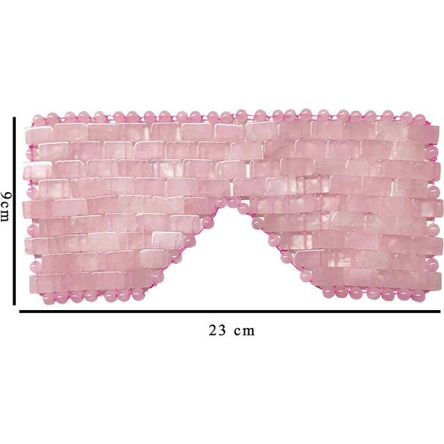 (a-type 2) Rose Quartz Jade Eye Mask Face Massage Roller Guasha Board Scraper Set Natural Stone Cold Therapy Eye Mask Facial Massage Tools