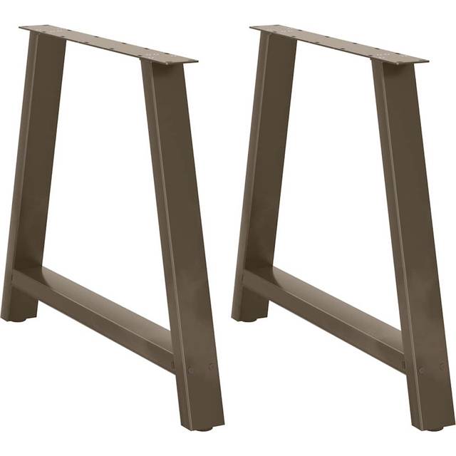 vidaXL Matbordsben A-formade 2 st 100x(72-73) cm stål