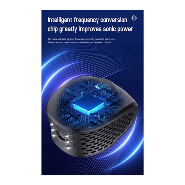 2X High Power Repeller 360 Ultrasonic Insect with 6 Strobe Lights Effectively Repels Rodents USB Cable