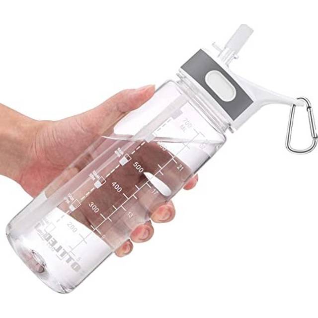 Sports Water Bottle, Water Jug with Straw & Handle, 800ml BPA-Free Leakproof 27oz Drinking Bottle for Athletic, Running, Outdoor Activity