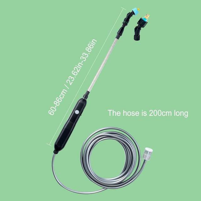 (1800mAh standard dou) Battery Powered Sprayer Wand Electric Sprayer 1500mh 3 Types Of NozzleWatering Can With Spray Automatic Garden Plant Mister