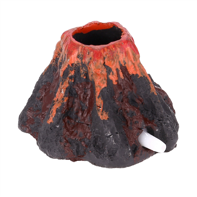 Volcano Shape Aquarium Fish Tank Decor Oxygen Pump Air Bubble Stone Drive Toy Ornament Decoration
