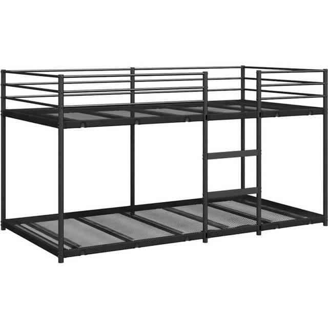 vidaXL Bunk Bed without Mattress Black 80x200 cm Steel