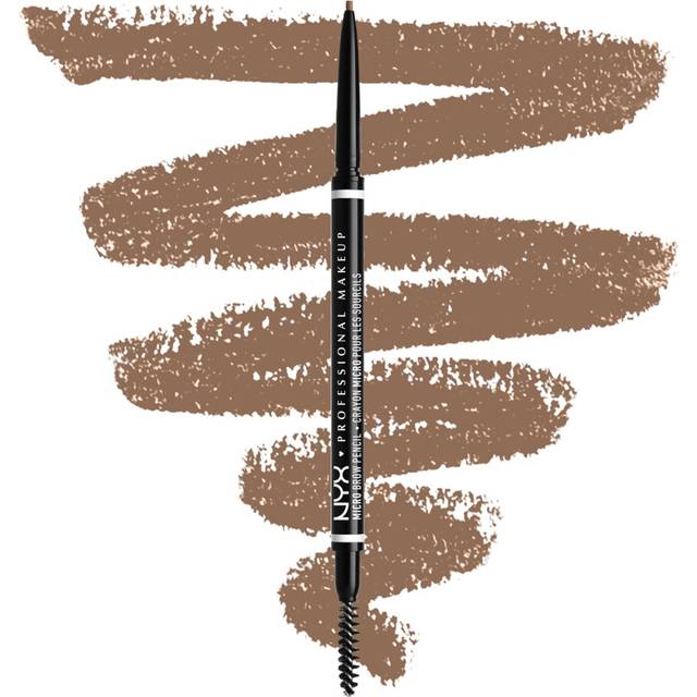 NYX Professional Makeup Micro Brow Pencil, Dual Ended with Mechanical Brow Pencil and Spoolie Brush, Vegan Formula, Shade: Taupe