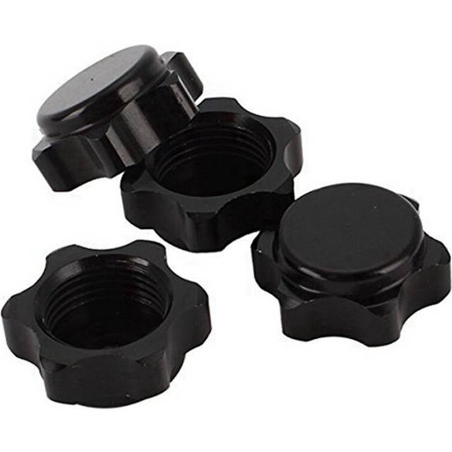4Pcs Aluminum Wheel Hub Cover 17mm Hex Nut for 1/8 RC Car,Black
