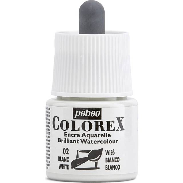 Pebeo Colorex  Watercolor Ink  45 ml Bottle with Dropper - White