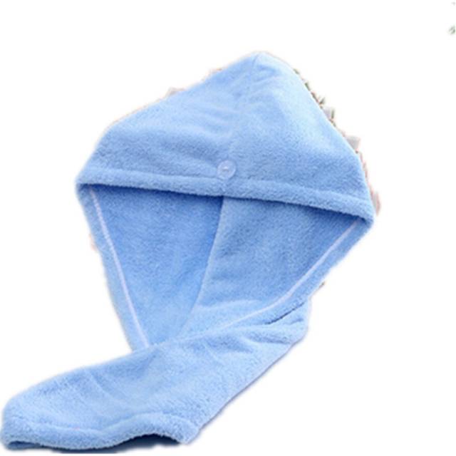 4PCS 25*68cm Quick-dry Hair Towel Cap Hat Bath Hat Microfiber Solid Towel Cap Super Absorption Turban Hair Dry Cap