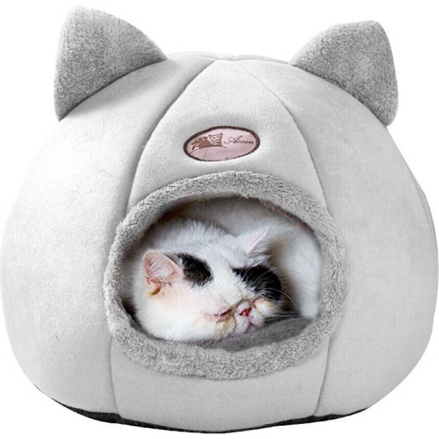 (style #1, XL) Cats Cozy Wool Igloo Nest Kennel Cat Pet Dog Warm House Cave Beds for Indoor UK