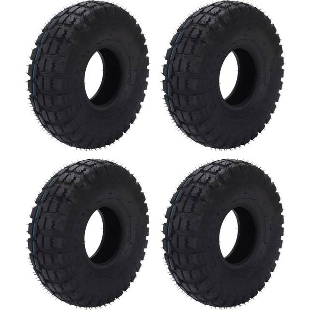 4pcs 4.10/3.50-4 410/350-4 ATV Quad Go Kart 47Cc 49Cc Chunky 4.10-4 Tire Inner Tube Outer Tyre