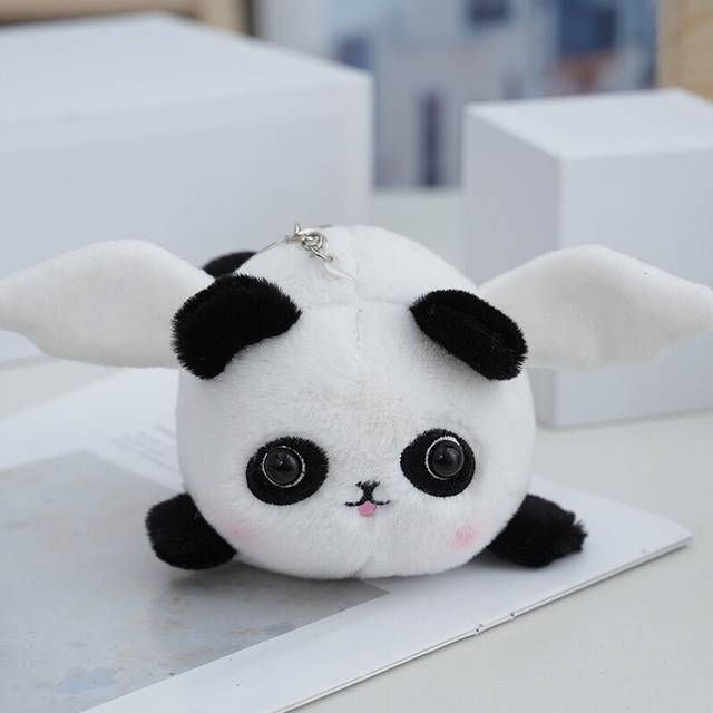 (Panda) Adorable Pull String Tail Wagging Panda Plush Toy Cute Couple Gift Novelty