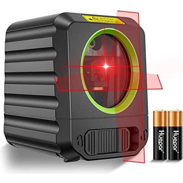 Laser Level, Huepar Self-Leveling Laser Level with Red Beam Cross Line Laser-Vertical and Horizontal Line, 100ft Alignment Laser Tool for Picture