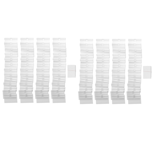 100Pcs Clear Plastic Label Holder Price Tag, Shelf Label Clip Removable Label Holder for Storage Bins Basket Labels