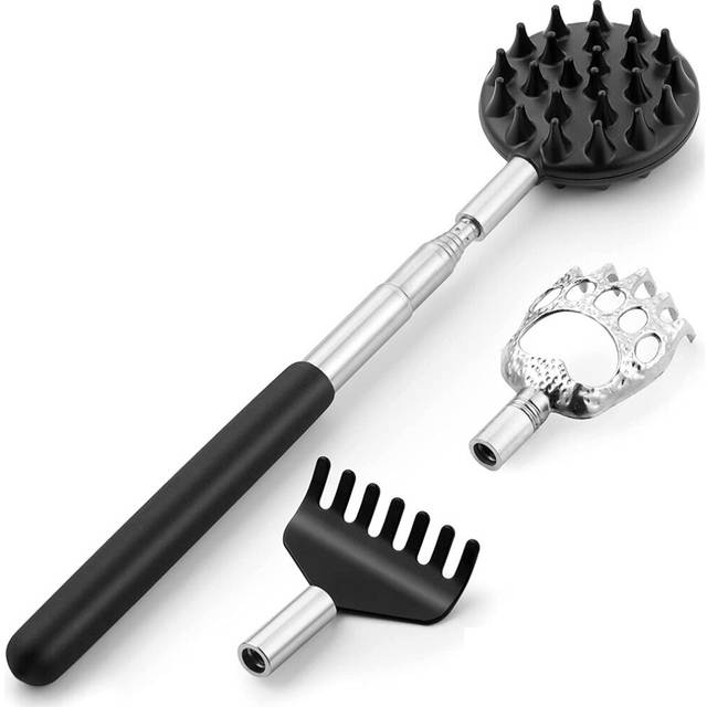 Telescoping Back Scratcher with 3Pcs Detachable Scratching Heads, Back Scratcher Extendable Backcratchers for Men/Women