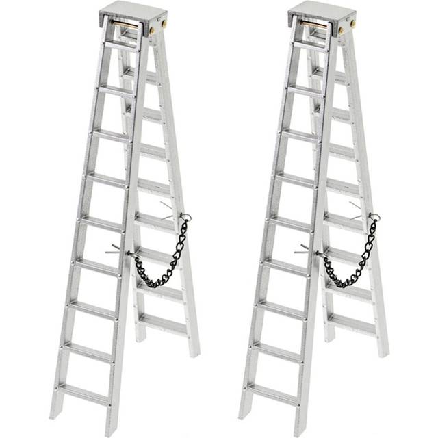 2X 1/10 Scale Accessories Mini Folding Ladder for 1:10 RC Crawler Car TRX4 Axial SCX10 AXI03007 ,150mm