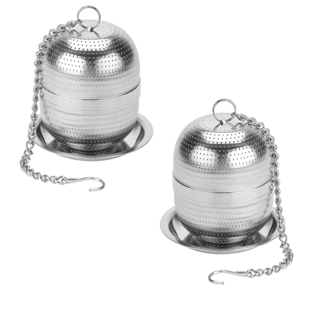 2Pcs Tea Infuser, Stainless Steel Tea Strainer, Ball Mesh Tea Strainer, for Tea, Spices and Most Cups and Teapots