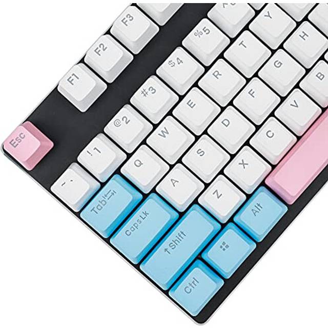 YMDK Double Shot 108 Dyed PBT Shine Through OEM Profile Milk Cover Cute Keycaps for MX Switches Mechanical Keyboard?Only Keycap? (Milk Cover)