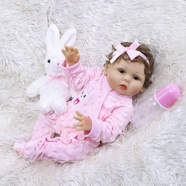 "Washable 18"" Reborn Baby Dolls Full Body Silicone Vinyl Realistic Girl Bath Doll"