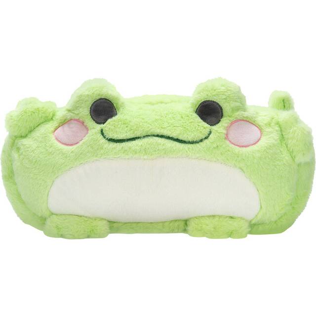(Acid Blue) GeekShare Adorable Frog-shaped Crystal Plush Storage Bag for Nintendo Switch and Game Accessories